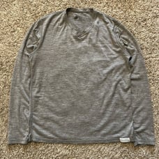 Woolly Merino Wool Knit V Neck Sweater Large