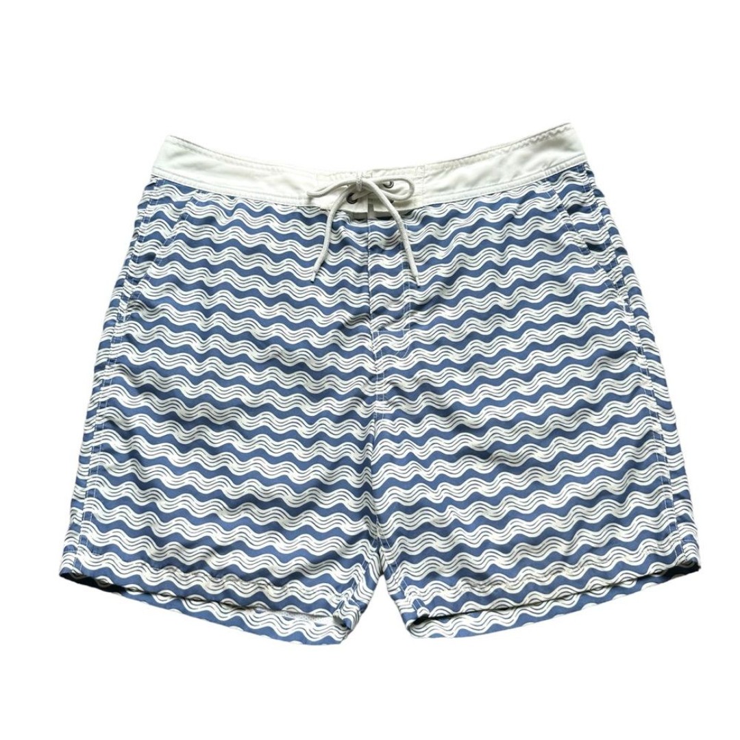 Gap Men’s Blue Zig Zag Pattern Board Shorts Swim Trunks