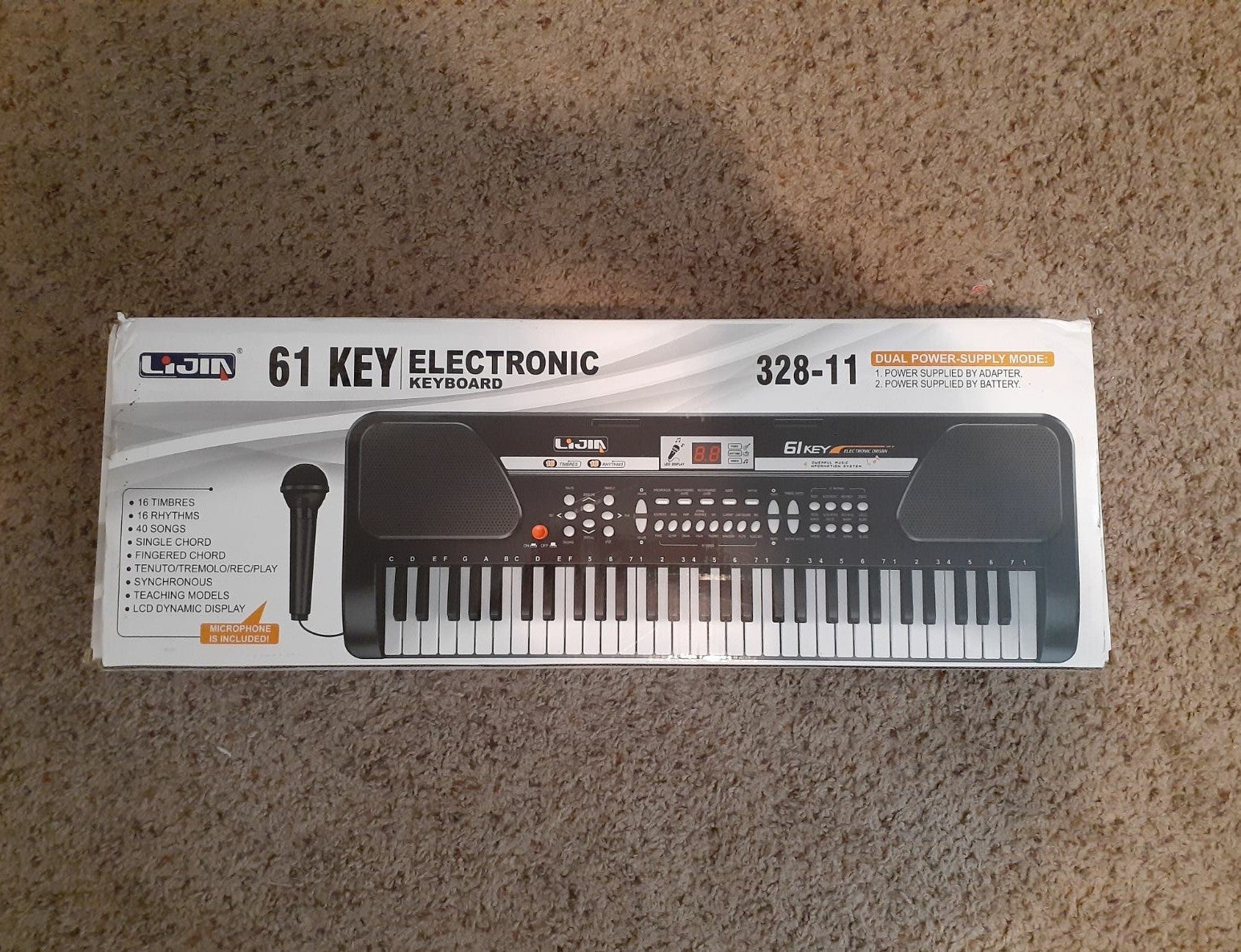 61 Key Electronic Keyboard in Pink