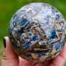 Kyanite Crystal Orgonite Sphere from Zimbabwe