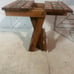 Handmade wooden footrest or potstand.