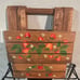 Handmade wooden footrest or potstand.