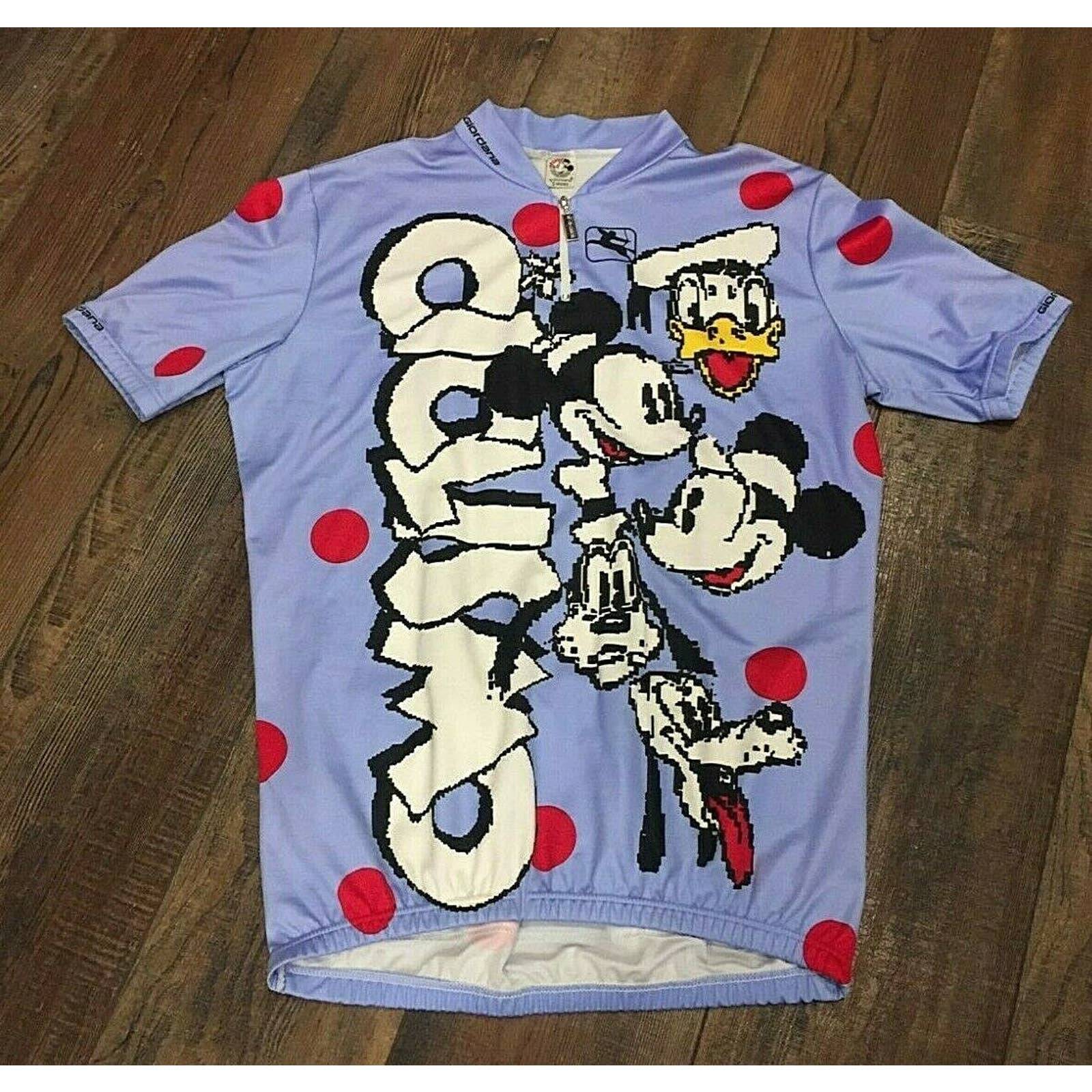 VTG 1992 Disney Mickey Gruppo Sportiva Giordana Cycling Jersey Daffy, Goofy XL