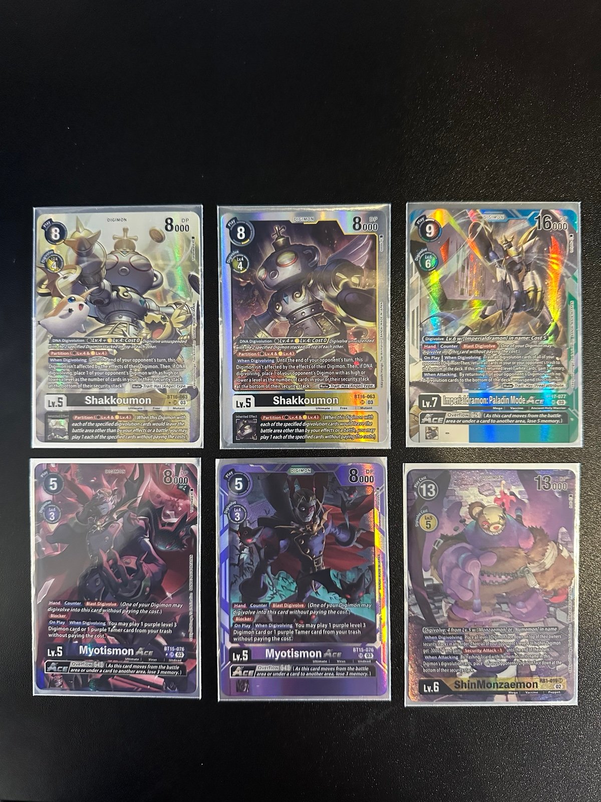 Lot 6 cards Digimon