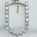 925 Sterling Silver Cubic Zirconia Initial Pendant, UU1P6A6187