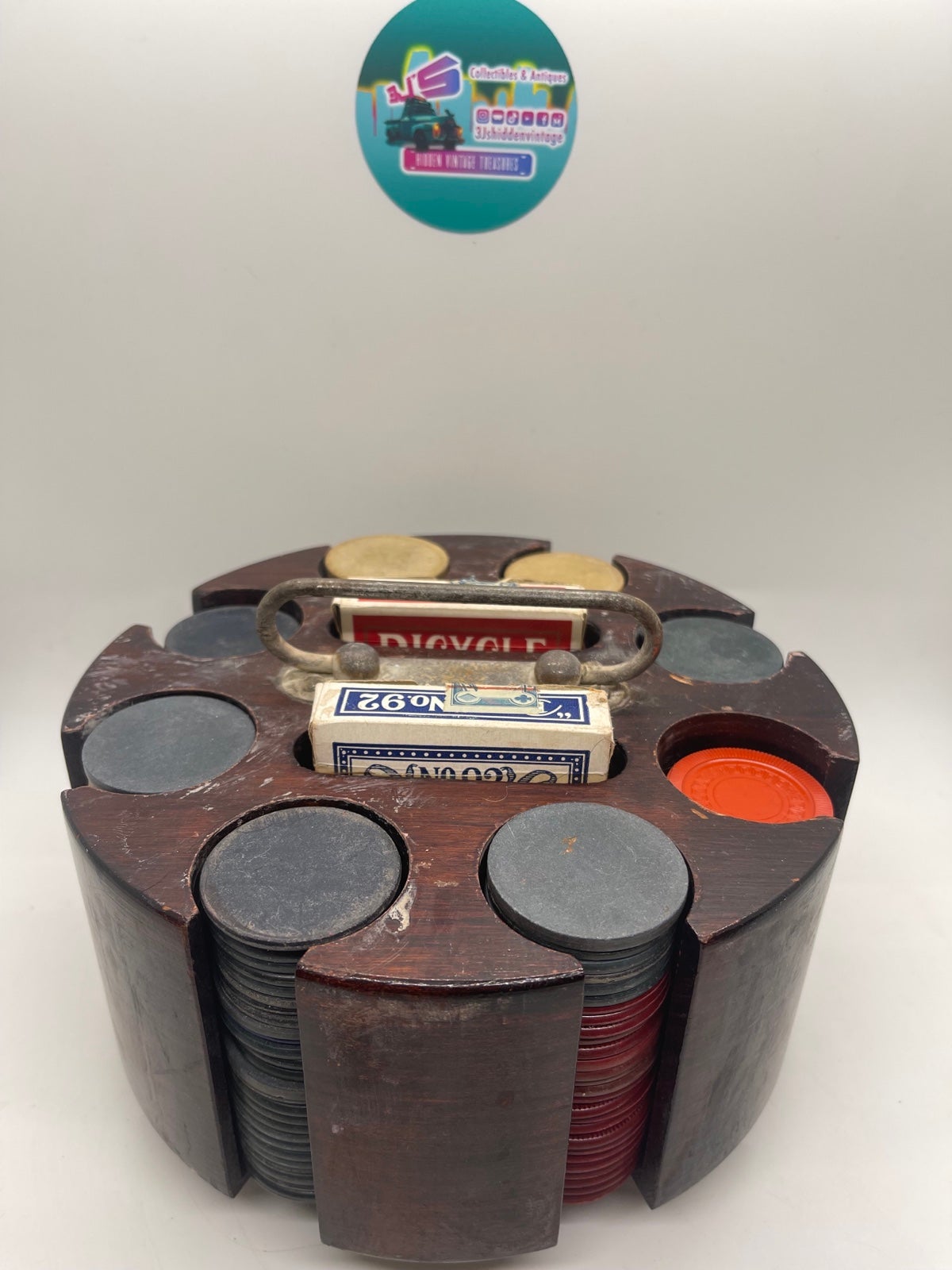 Vintage Clay Poker Chip Set