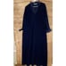 Vintage Correlations JCPenney Velour Blue Robe Women's Large Ruffle Loungewear