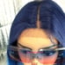 Human Blue ombre lacefront natural wig