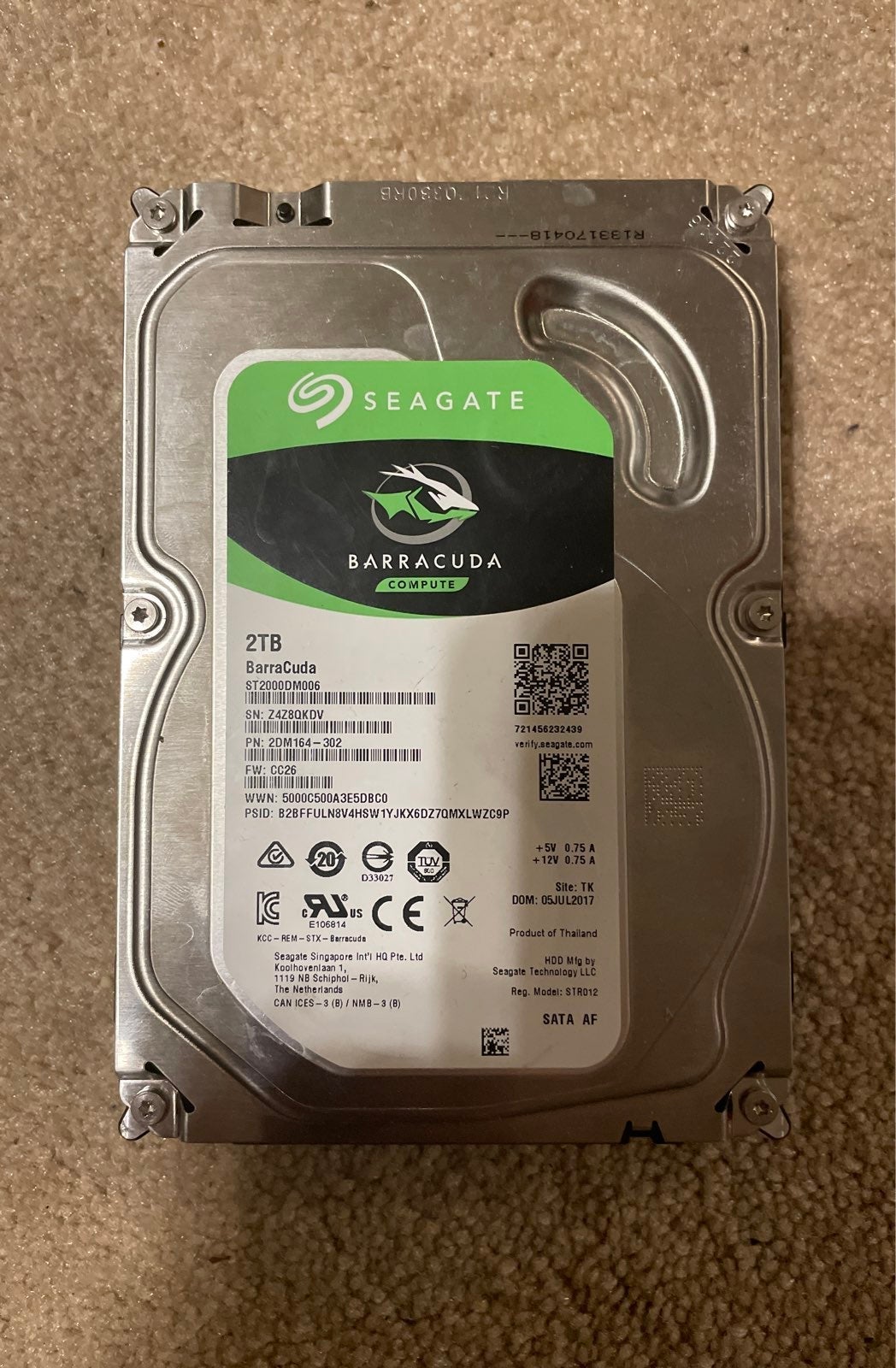 2TB Seagate HDD