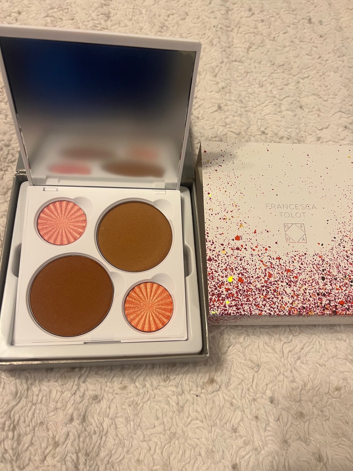 Ofra x Francesca tolot gilded face palette bronzer blushes
