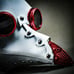 White Plague Doctor Mask Halloween Red Bird Nose Beak Leather Steampunk #1076