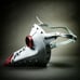White Plague Doctor Mask Halloween Red Bird Nose Beak Leather Steampunk #1076