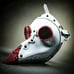 White Plague Doctor Mask Halloween Red Bird Nose Beak Leather Steampunk #1076