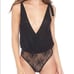 Free People Lace All Day Plunging Black Bodysuit Size Small NEW with Tags