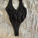 Free People Lace All Day Plunging Black Bodysuit Size Small NEW with Tags