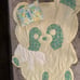 Vtg handmade bear shaped baby blanket and pillow set