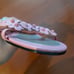 Pink Floral Kitten Heel Sandals – Size 8.5 | Strappy Leather Flowers