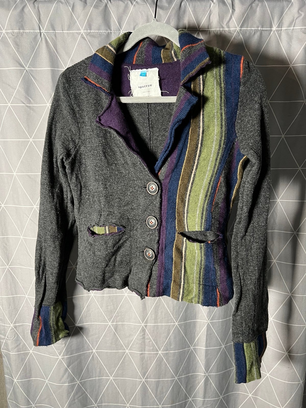 Anthropologie Sparrow 100% Lambswool Sweater Jacket- Small