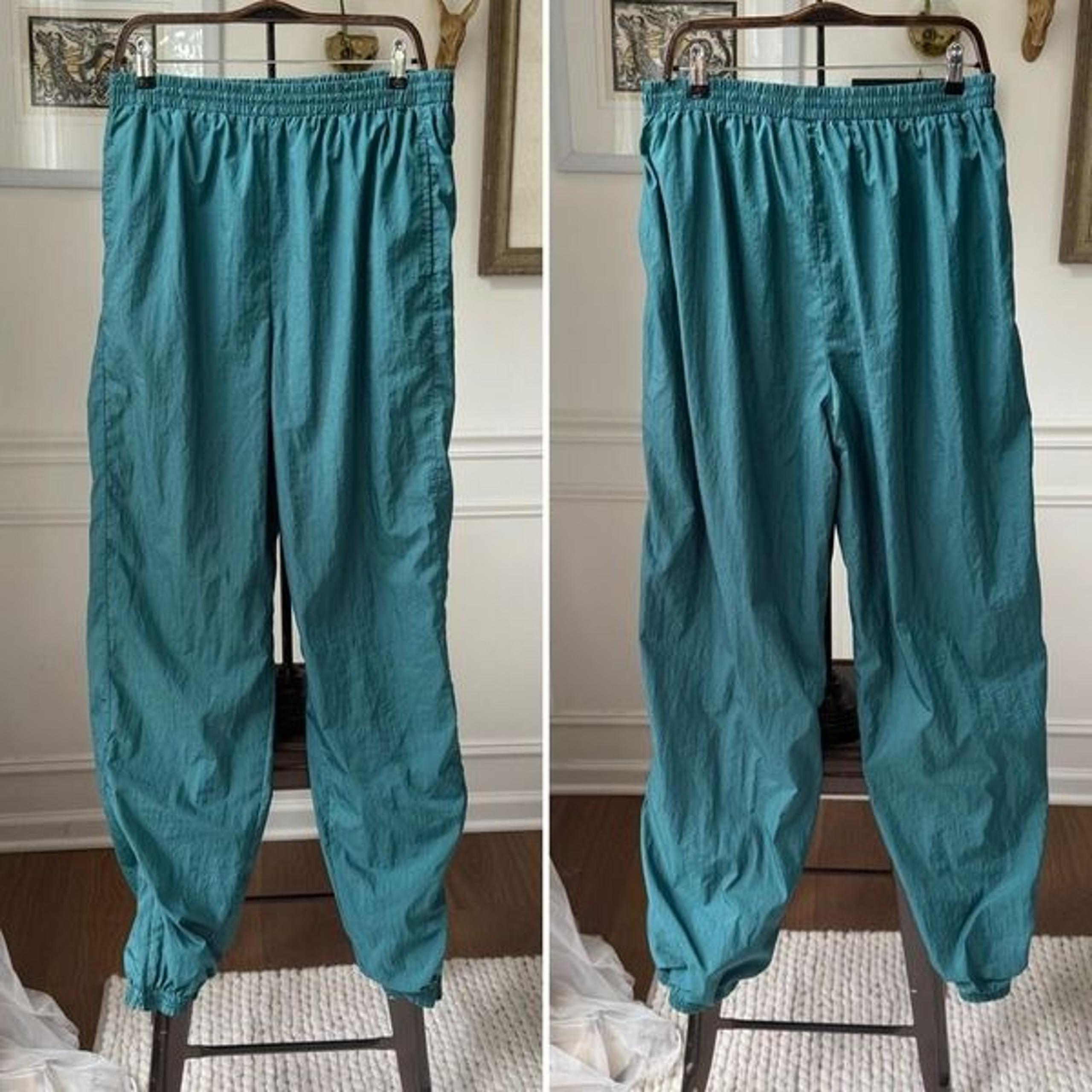 Vintage 90s MTA Pro Dark Green Nylon Track Pants L