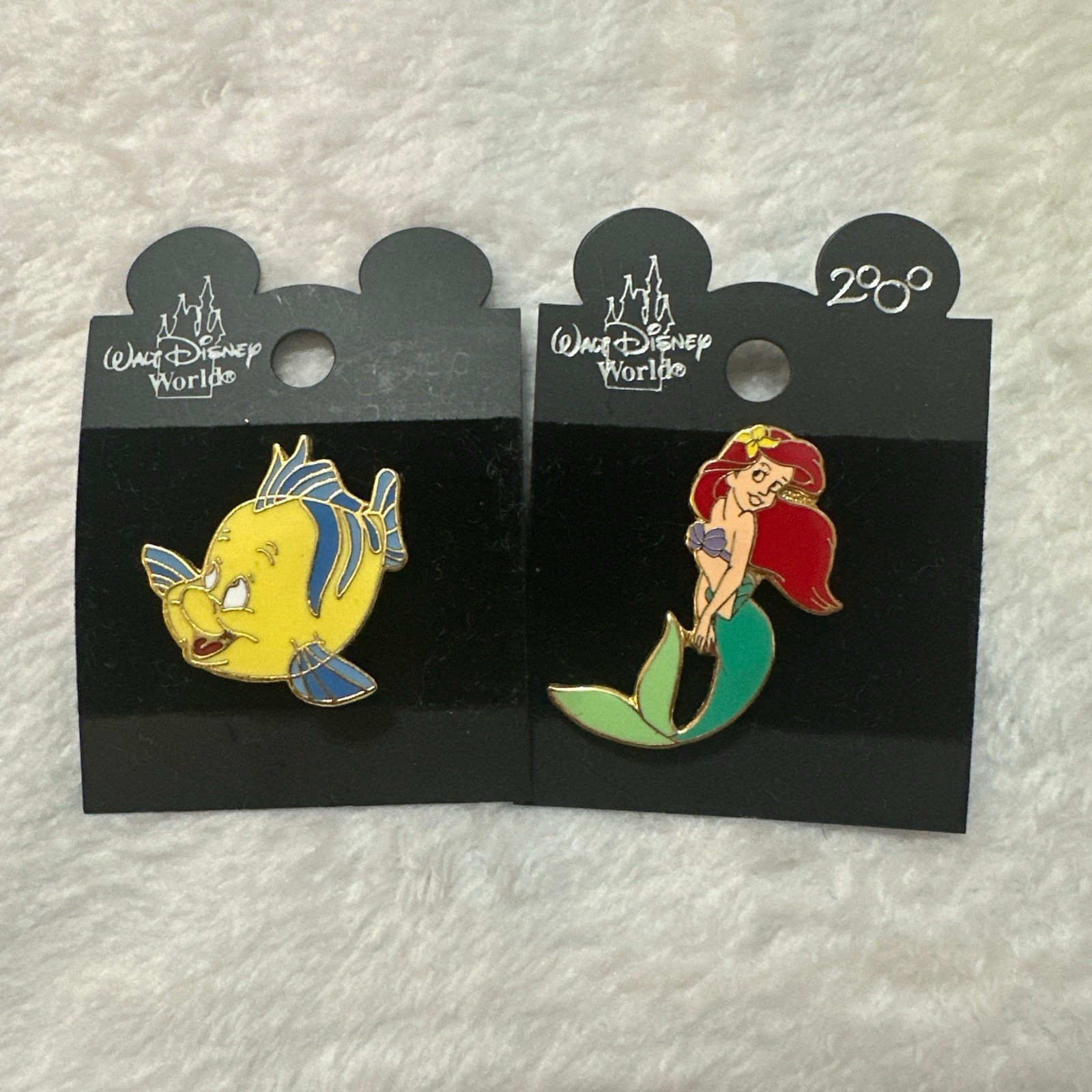 Ariel and Flounder Disney Trading Pins