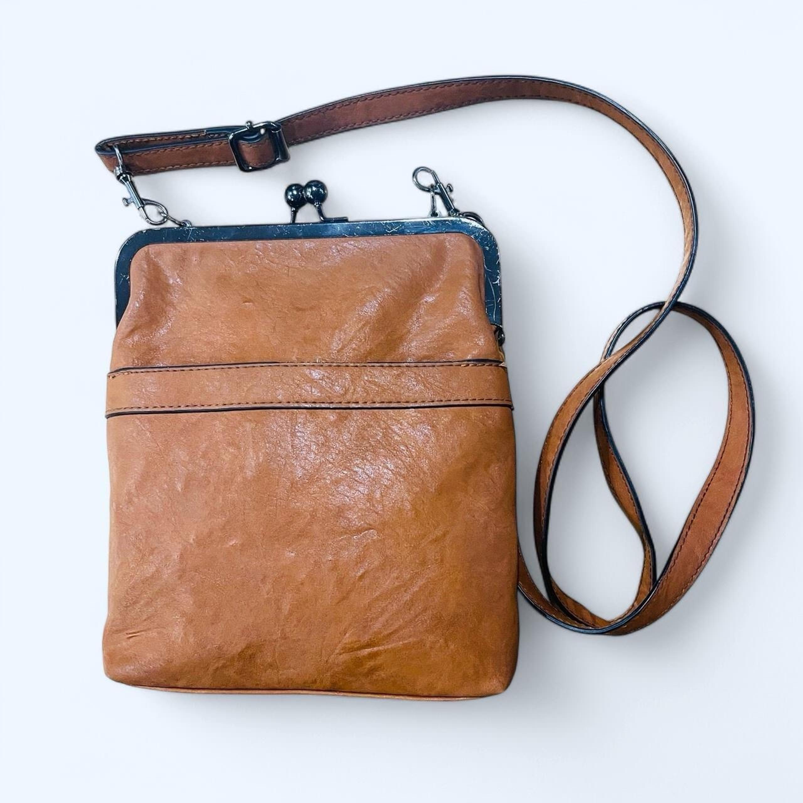 Brown Crossbody Clutch Leather Bag
