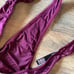 VS Vintage very sexy burgundy / maroon strappy lace up bralette & thong panty