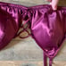VS Vintage very sexy burgundy / maroon strappy lace up bralette & thong panty