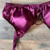 VS Vintage very sexy burgundy / maroon strappy lace up bralette & thong panty