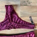 VS Vintage very sexy burgundy / maroon strappy lace up bralette & thong panty