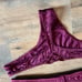 VS Vintage very sexy burgundy / maroon strappy lace up bralette & thong panty