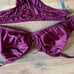 VS Vintage very sexy burgundy / maroon strappy lace up bralette & thong panty