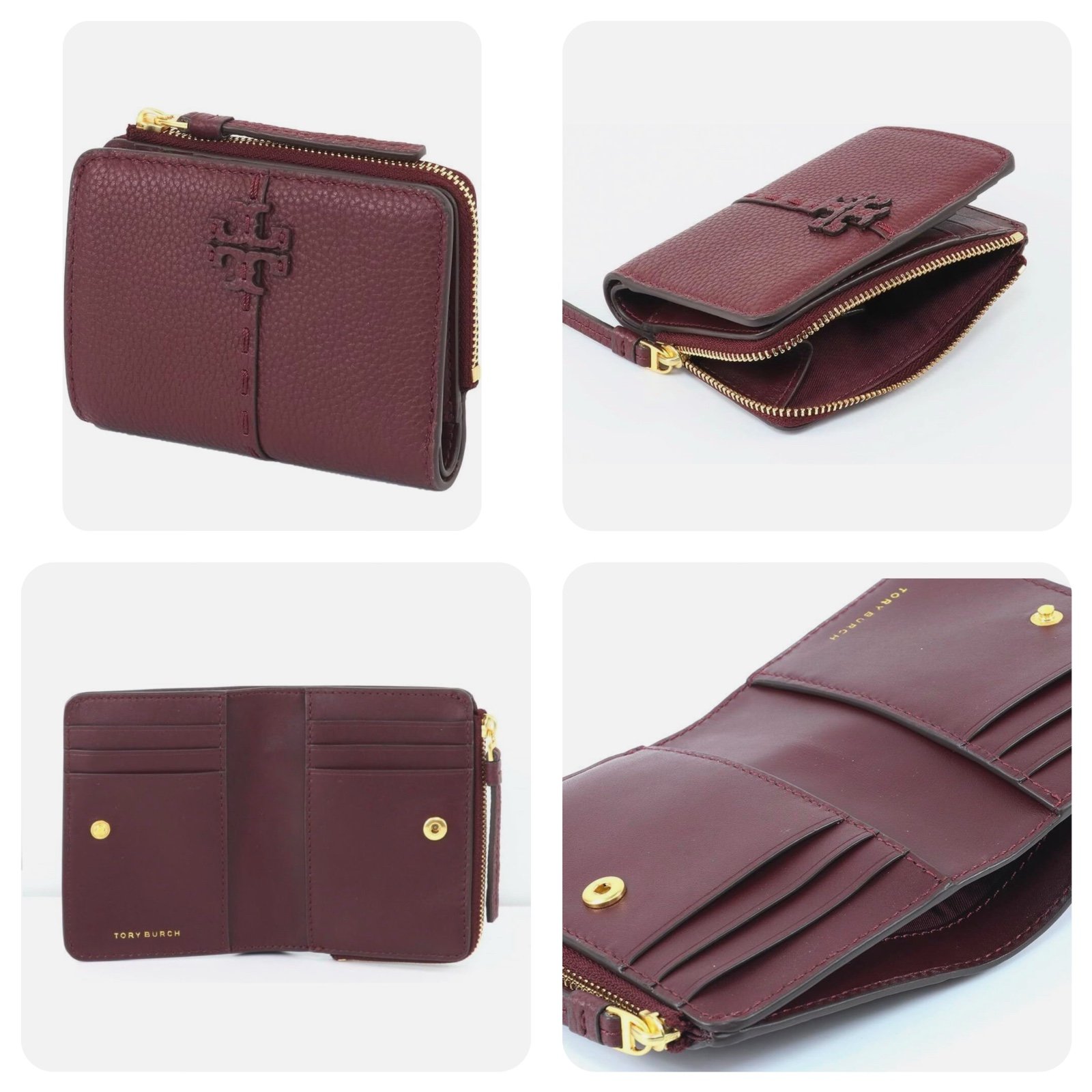 ☆☆Tory Burch☆☆ Tory Burch 158904 001 McGraw Bifold Half McGraw Bi-Fold Wallet: Women's Designer Wallets | Tory Burch