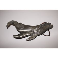 Vintage Vinegarroon Foundries Whale Belt Buckle 1979 Fine Pewter