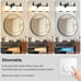 3 Lights Vanity Lights, Matte Black Bathroom Wall Light Fixtures over Mirror,...