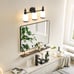 3 Lights Vanity Lights, Matte Black Bathroom Wall Light Fixtures over Mirror,...
