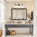 3 Lights Vanity Lights, Matte Black Bathroom Wall Light Fixtures over Mirror,...
