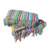 VINTAGE HANDMADE HAND CROCHET KNITTED TABLE RUNNER MULTICOLOR APPROX 74” X 16”