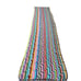 VINTAGE HANDMADE HAND CROCHET KNITTED TABLE RUNNER MULTICOLOR APPROX 74” X 16”