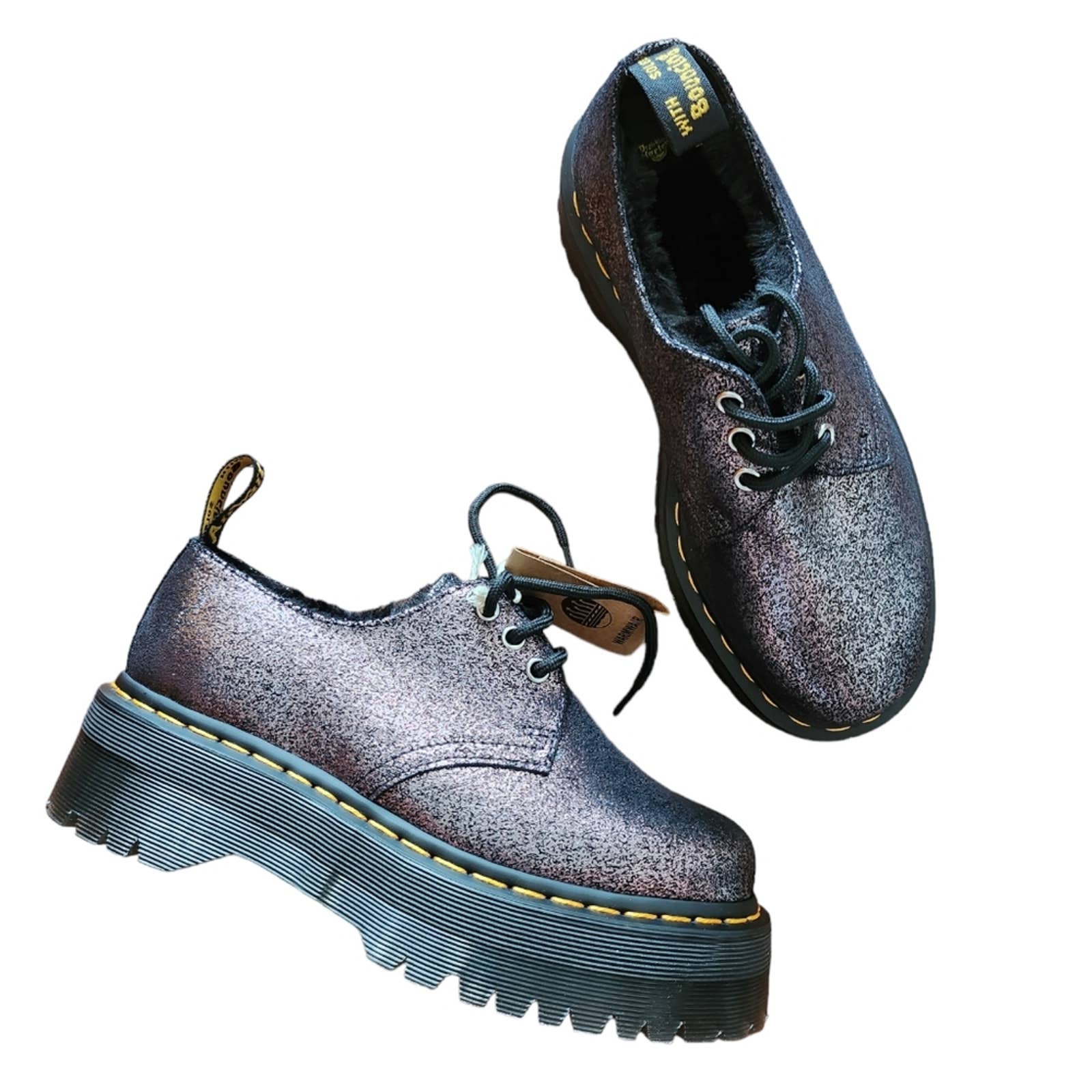 Dr. Martens 1461 Quad FL Metallic Platform Shoes
