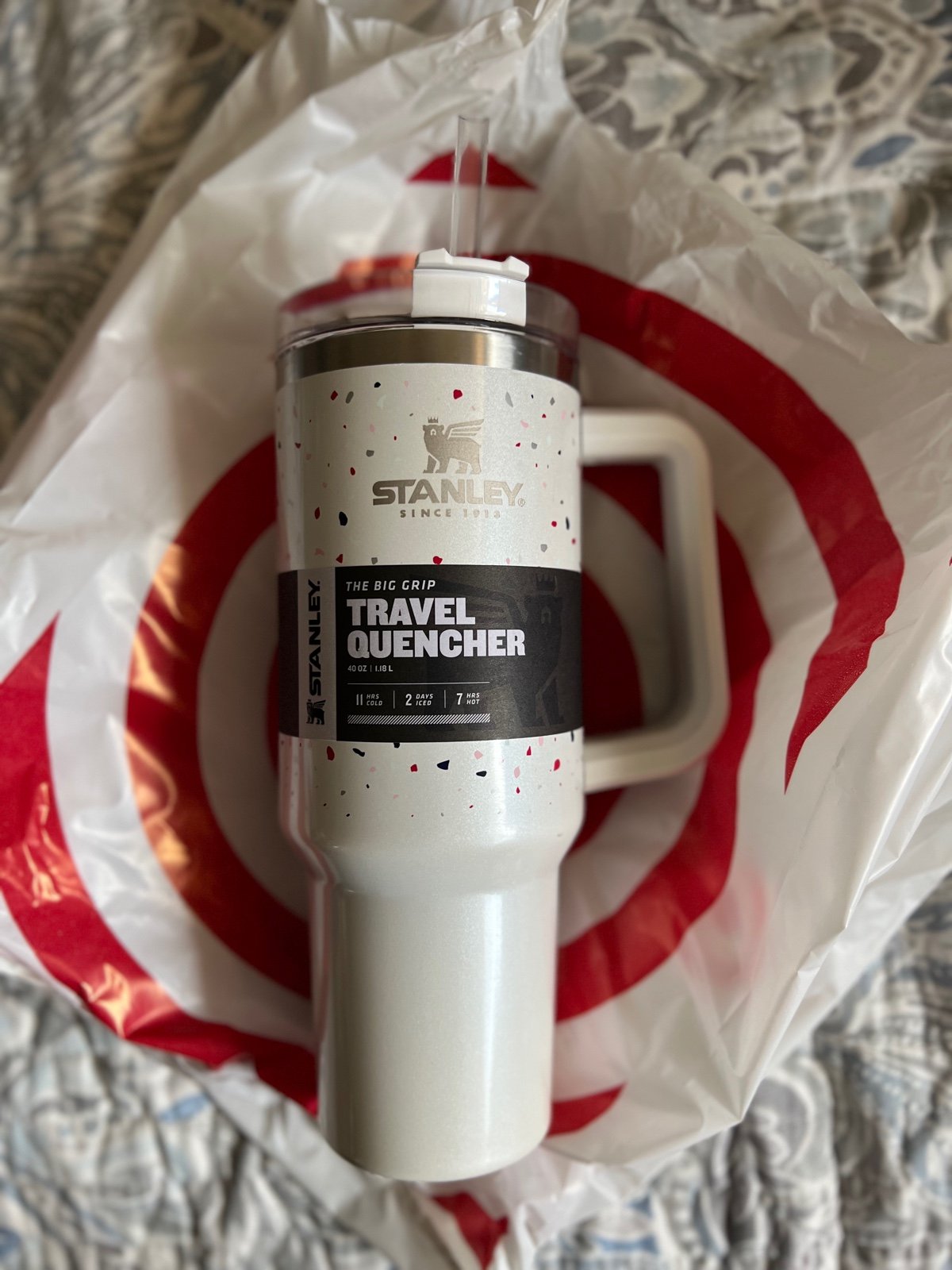 Stanley 40 oz tumbler with handle Confetti