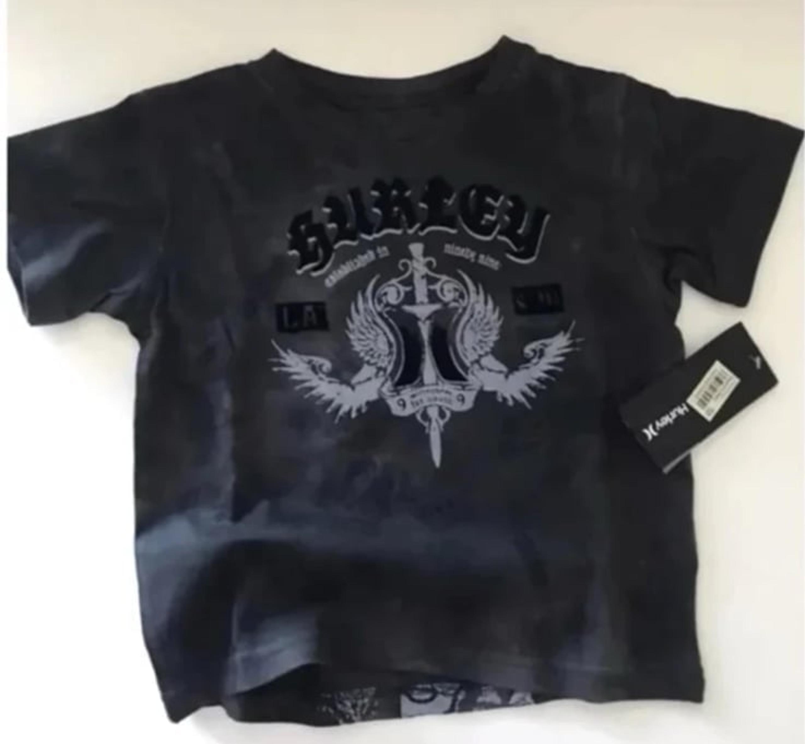 2/3t BOYS Shirt HURLEY New with tags BLACK Logo (shirt fits 2t or early 3t)