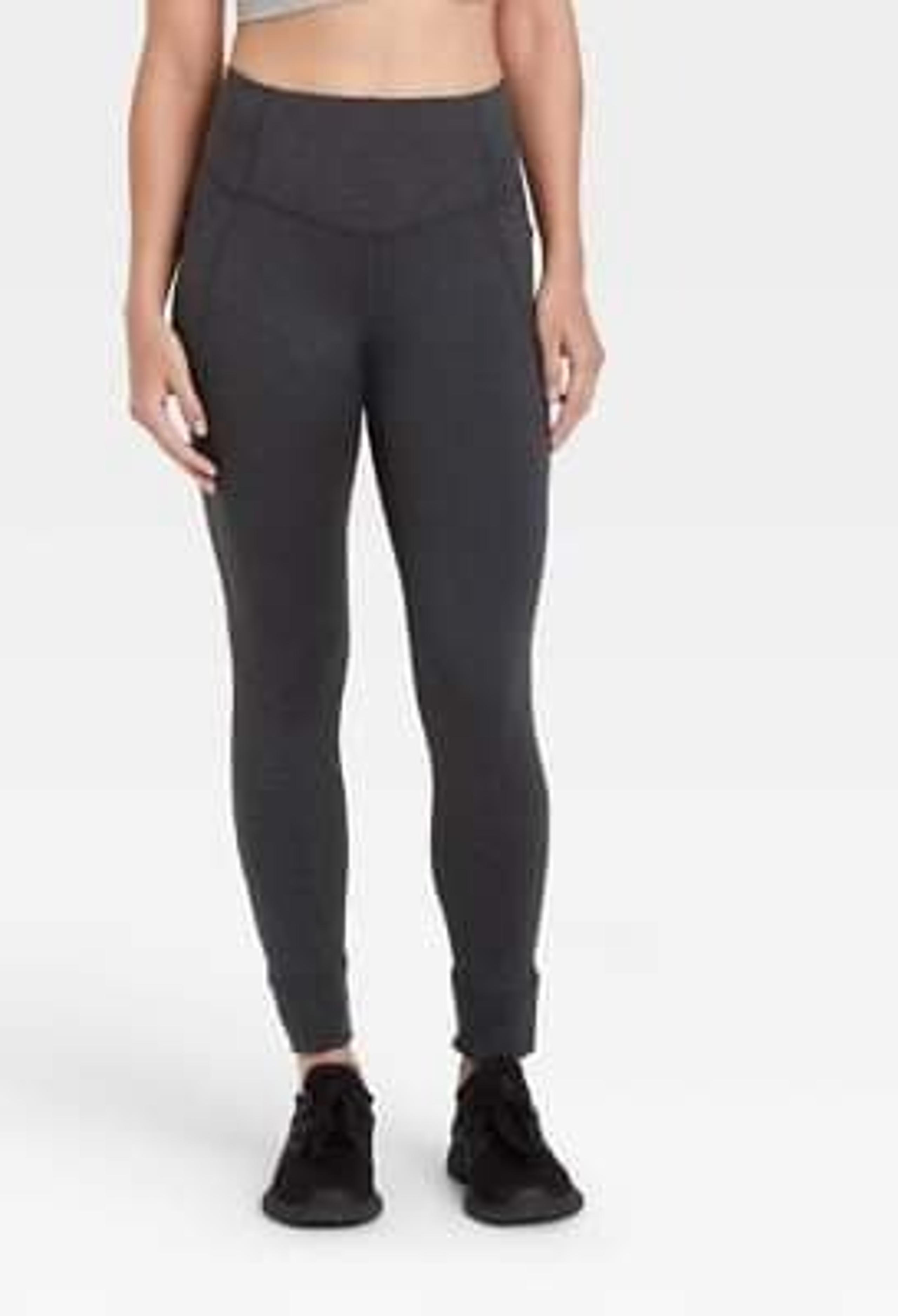 Women's Ribbed Leggings - Heather Black - XS. - All In Motion