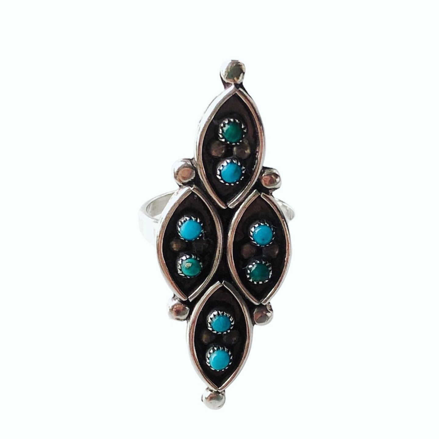 Vintage 1950’s Zuni Sterling & Turquoise Ring
