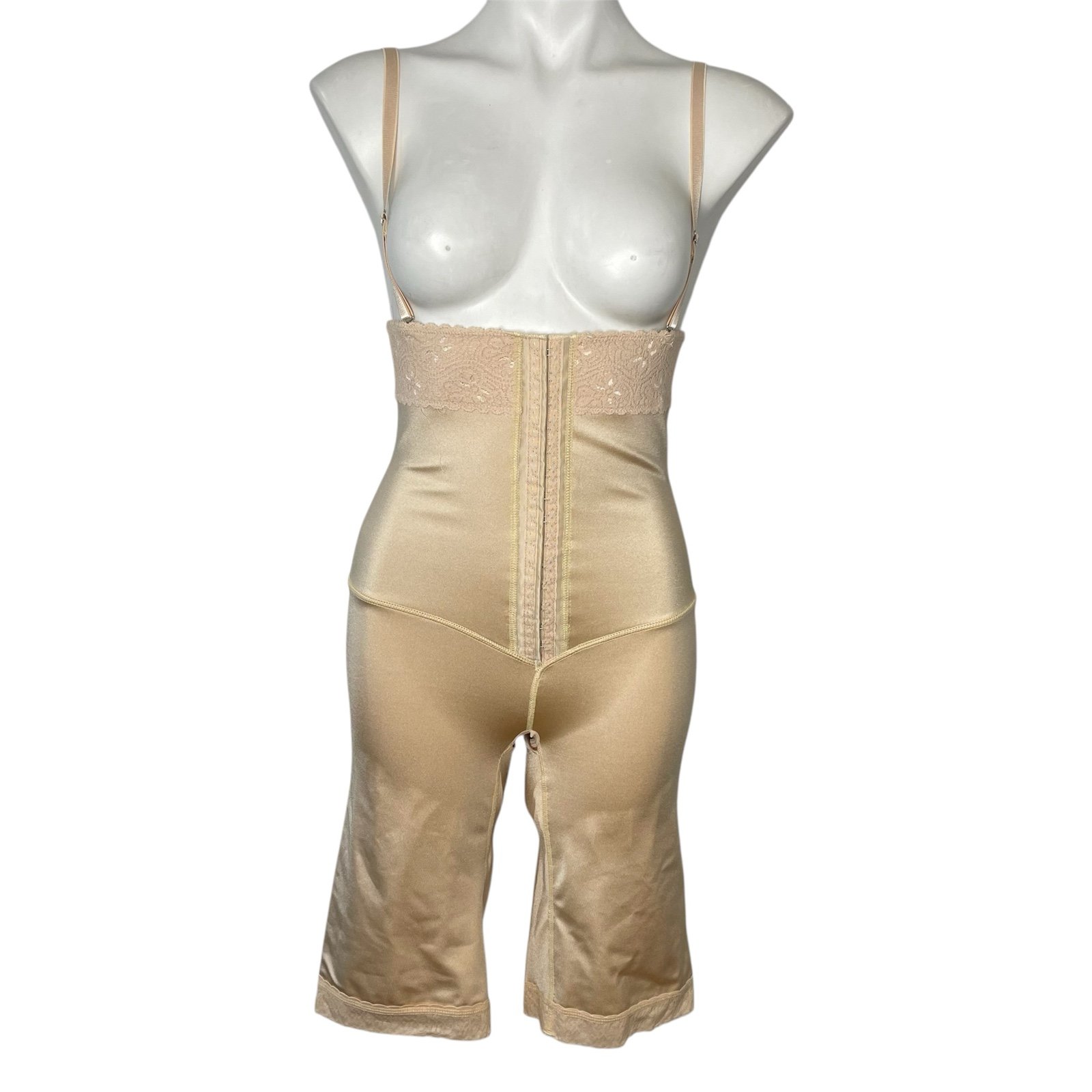 The Beautiful You Girdle 40 Beige Denean Removable Straps Mid Thigh Shapewear
