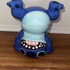 Disney Lilo & Stitch Handstand Upside Down Ceramic Cookie Jar Canister