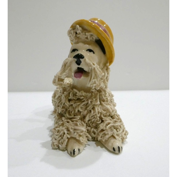 Mid Century Hat Wearing Spaghetti French Poodle Made In Japan