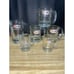 Vintage Set 6 A&W Root Beer Heavy Dimpled Glass Mug 6 & 4.5” & 3” AW 1970s
