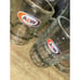 Vintage Set 6 A&W Root Beer Heavy Dimpled Glass Mug 6 & 4.5” & 3” AW 1970s