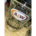 Vintage Set 6 A&W Root Beer Heavy Dimpled Glass Mug 6 & 4.5” & 3” AW 1970s