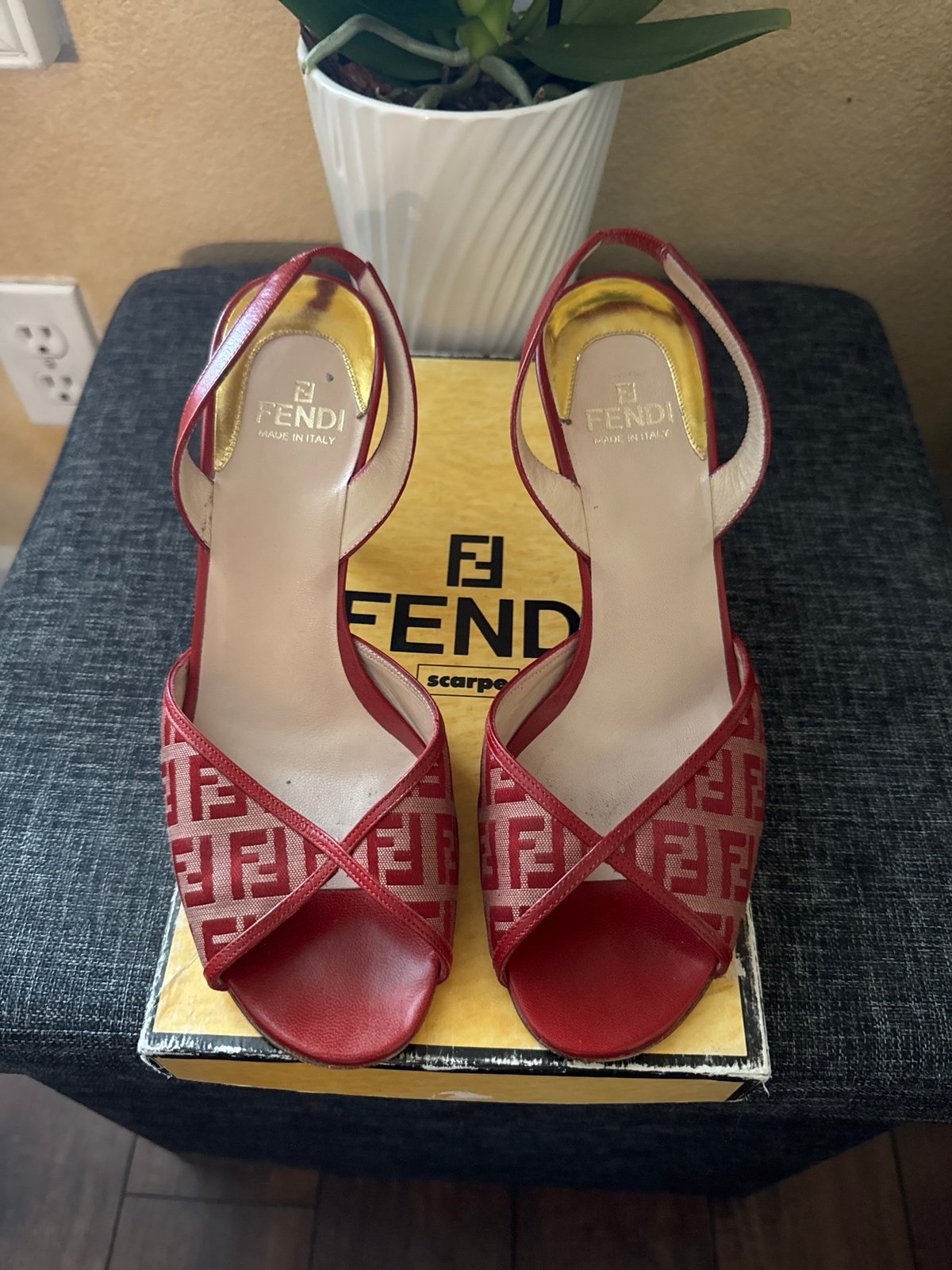 Fendi slingback heels with